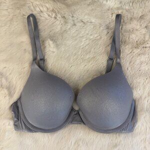 Victorias Secret Perfect Shape Gray Push-Up Bra Size 30C